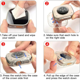 Apple Watch Ultra 49MM Transparant Soft TPU Hoesje Full Cover