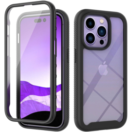 iPhone 14 Pro Max 360° Full Protect Hoesje met Screenprotector Zwart