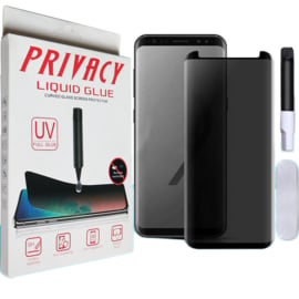 Galaxy S8 Plus Privacy UV Liquid Glue Tempered Glass Protector