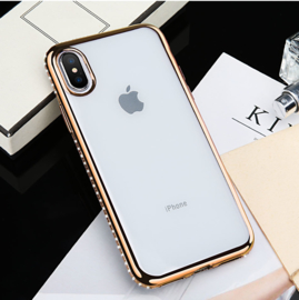 iPhone X / Xs Bling Hoesje Met Bergkristallen Strass-Steentjes