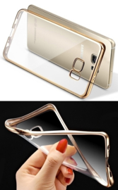 Galaxy S7 Edge Soft TPU Hoesje Met Coating Goud / Zilver / Grijs