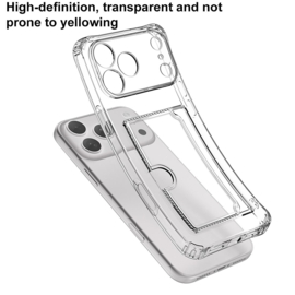 iPhone Air Transparant TPU Hoesje Met Card Slot - Pasjesvakje