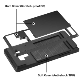 Galaxy Note 9 Slide Armor Hoesje Met Pashouder