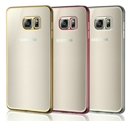 Galaxy S6 Edge Soft TPU Hoesje Met Coating Goud / Zilver / Grijs