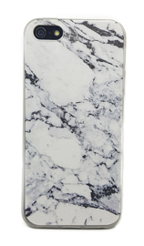 iPhone 5 / 5S / SE Soft TPU Hoesje Marmer Design Zwart & Wit