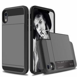 iPhone Xr Slide Armor Hoesje Met Pashouder