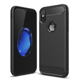 iPhone X / Xs TPU Slim Brushed Armor Case Hoesje