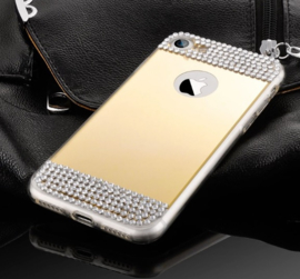 iPhone 7 / 8 / SE 2020 Bling Spiegel Hoesje Met Strass-Steentjes