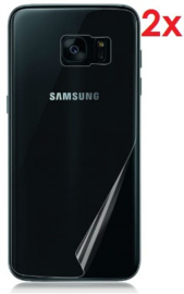 2 STUKS Galaxy S7 Edge Transparant Folie Achterkant Protector