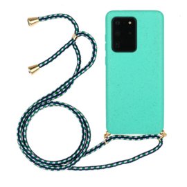 Galaxy S20 Ultra Crossbody TPU Hoesje met Koord Mint