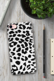 iPhone 7 / 8 / SE 2020 Soft TPU Hoesje Luipaard Print Bruin / Wit