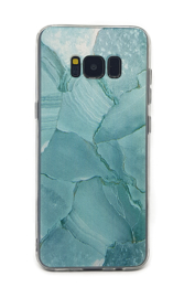 Galaxy S8 Soft TPU Hoesje Marmer Design Azuurblauw