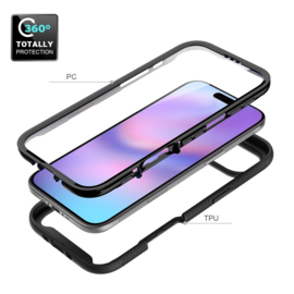 iPhone 17 Air 360° Full Protect Hoesje met Screenprotector Zwart