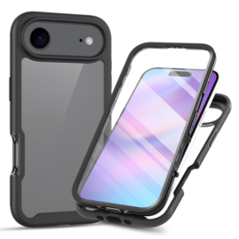 iPhone 17 Air 360° Full Protect Hoesje met Screenprotector Zwart