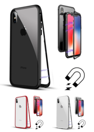 iPhone X / Xs Magnetisch Voor + Achter Hoesje + Tempered Glass