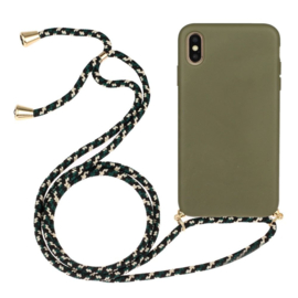 iPhone X / Xs Crossbody TPU Hoesje met Koord Groen