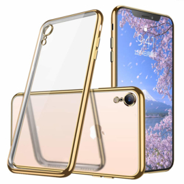 iPhone Xr Soft TPU Hoesje Met Coating Goud / Zilver / Zwart