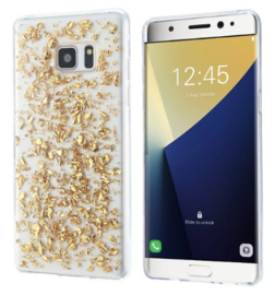 Galaxy S6 Edge TPU Bling Glitterhoesje Bladgoud - Look