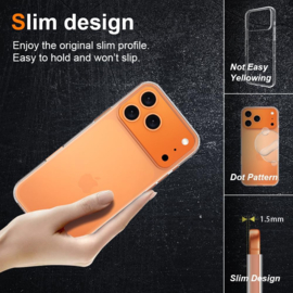 iPhone 17 Pro Premium Soft TPU Hoesje Transparant