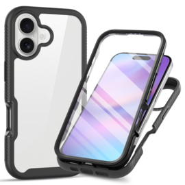 iPhone 17 360° Full Protect Hoesje met Screenprotector Zwart