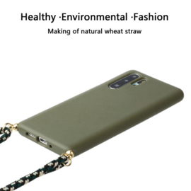 Huawei P30 Pro Crossbody TPU Hoesje met Koord Groen