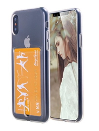 iPhone X / Xs Transparant TPU Hoesje Met Card Slot - Pasjesvakje