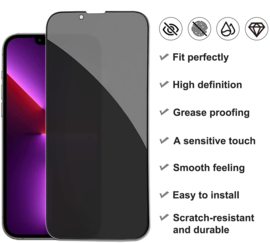 iPhone 14 Pro Max Full Cover Privacy Tempered Glass Screen Protector