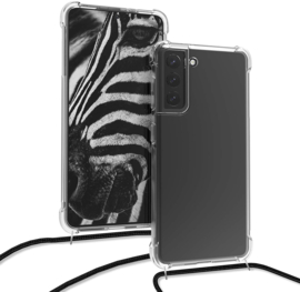 Galaxy S21 Plus Crossbody Transparant TPU Hoesje met Koord