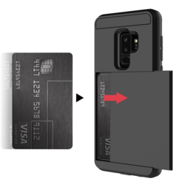 Galaxy S9 Plus Slide Armor Hoesje Met Pashouder