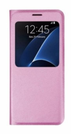 Galaxy A6 Plus (2018) Roze Window View Flip Cover incl. Smart App