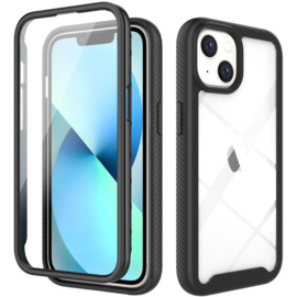 iPhone 15 360° Full Protect Hoesje met Screenprotector Zwart