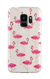 Galaxy S9 Soft TPU Hoesje Flamingo Print