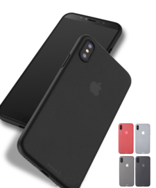 iPhone Xr Soft Plastic Matte Hoesje Zwart / Grijs / Wit / Rood