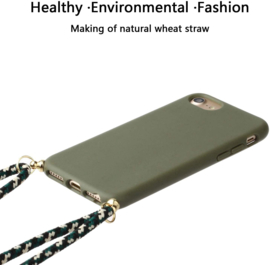 iPhone 6 Plus / 6S+ Crossbody TPU Hoesje met Koord Groen