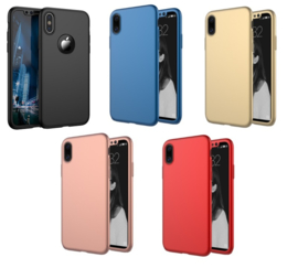 iPhone Xs Max 360° Full Cover Case Hoesje incl. Tempered Glass