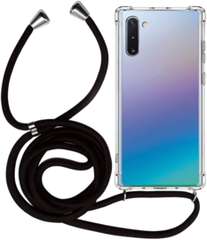 Galaxy Note 10 Plus Transparant TPU Hoesje met Koord Crossbody