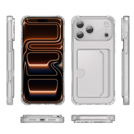 iPhone Air Transparant TPU Hoesje Met Card Slot - Pasjesvakje