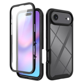 iPhone 17 Air 360° Full Protect Hoesje met Screenprotector Zwart