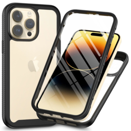 iPhone 16 Pro Max 360° Full Protect Hoesje met Screenprotector Zwart