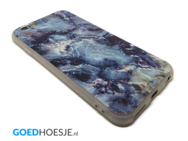 Iphone 6 Plus / 6S+ Soft TPU Hoesje Marmer Design Dark & Wild