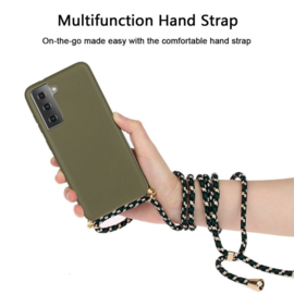 Galaxy S22 Plus Crossbody TPU Hoesje met Koord Groen