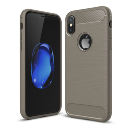 iPhone X / Xs TPU Slim Brushed Armor Case Hoesje