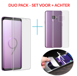 SET 2 STUKS Galaxy S9 Premium 3D Folie Screen + Back Protector