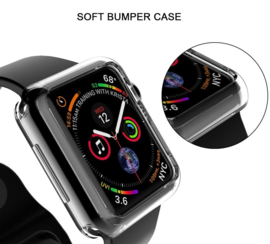 Apple Watch 4/5/6/SE 40/44 Transparant Soft TPU Bumper Hoesje