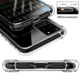 Galaxy Note 20 Transparant TPU Hoesje Met Pasjesvakje