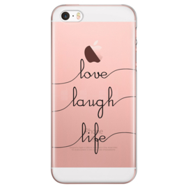 iPhone 5 / 5S / SE Soft TPU Hoesje Love Laugh Life Print