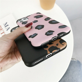 iPhone 12 Mini Soft TPU Hoesje Luipaard Print Blauw / Roze