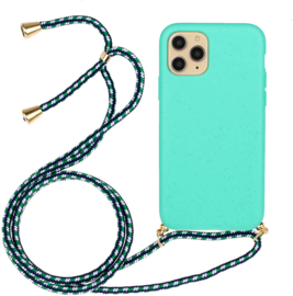 iPhone 11 Pro Max Crossbody TPU Hoesje met Koord Mint