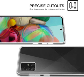 Galaxy A71 360° Ultra Clear Hybrid PC + TPU Hoesje