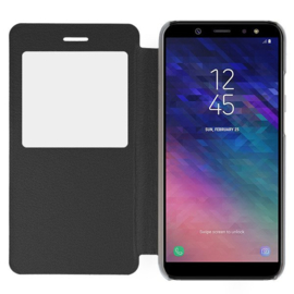 Galaxy A6 Plus (2018) Roze Window View Flip Cover incl. Smart App